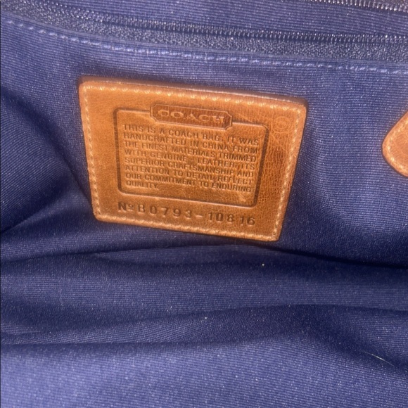 Vintage Y2K Coach Patchwork Shoulder Bag in Blue and Brown - Picture 13 of 17